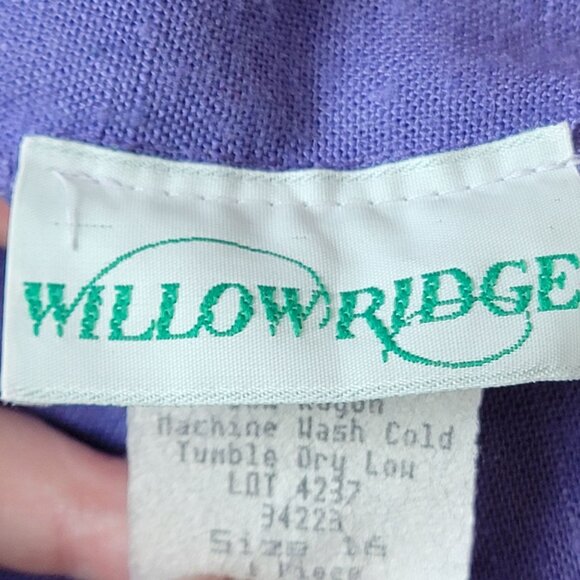 Vintage 70s Midi Skirt Women Plus Size 16 Purple Button Front A-line Formal Fall - Picture 5 of 14